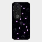 Floral Night Glass Case Cover For Vivo T4 Ultra 5G