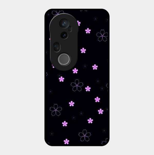 Floral Night Glass Case Cover For Vivo T4 Ultra 5G