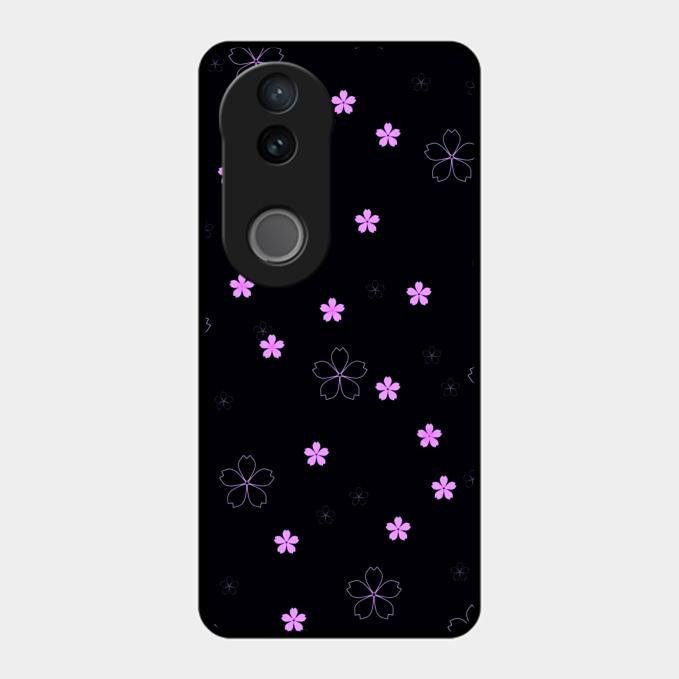 Floral Night Glass Case Cover For Vivo T4R 5G