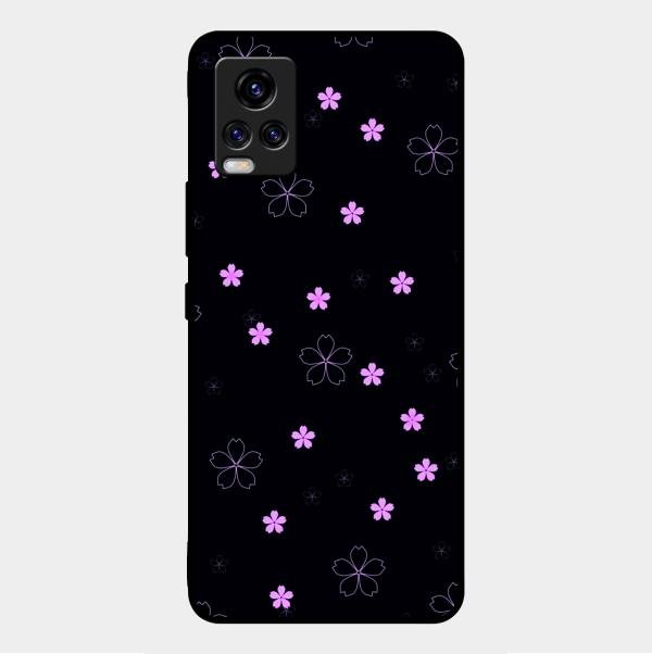 Floral Night Glass Case Cover For Vivo V20 Pro 5G