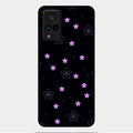 Floral Night Glass Case Cover For Vivo V21 5G