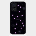Floral Night Glass Case Cover For Vivo V21 5G