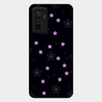 Floral Night Glass Case Cover For Vivo V23E 5G