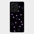 Floral Night Glass Case Cover For Vivo V25 Pro 5G