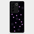 Floral Night Glass Case Cover For Vivo V27 Pro 5G