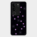 Floral Night Glass Case Cover For Vivo V29 Pro 5G