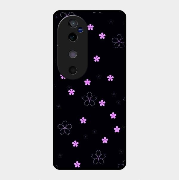 Floral Night Glass Case Cover For Vivo V40 5G