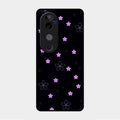 Floral Night Glass Case Cover For Vivo V40 Pro 5G