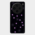 Floral Night Glass Case Cover For Vivo X100 5G
