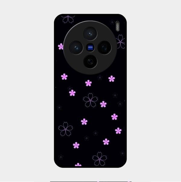 Floral Night Glass Case Cover For Vivo X200 5G