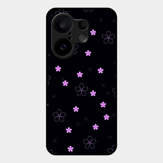 Floral Night Glass Case Cover For Vivo X200 Fe 5G