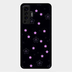 Floral Night Glass Case Cover For Vivo X50 5G