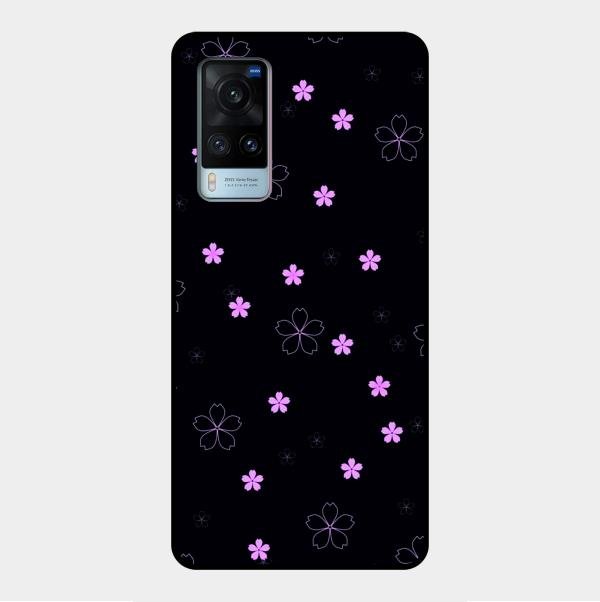 Floral Night Glass Case Cover For Vivo X60 5G