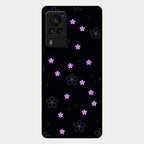 Floral Night Glass Case Cover For Vivo X60 Pro 5G