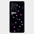 Floral Night Glass Case Cover For Vivo X60 Pro Plus 5G
