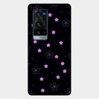Floral Night Glass Case Cover For Vivo X60 Pro Plus 5G