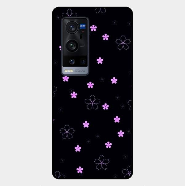 Floral Night Glass Case Cover For Vivo X60 Pro Plus 5G