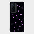Floral Night Glass Case Cover For Vivo X70 Pro 5G