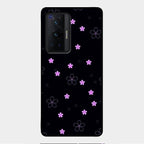 Floral Night Glass Case Cover For Vivo X70 Pro 5G