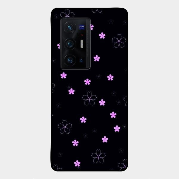 Floral Night Glass Case Cover For Vivo X70 Pro Plus 5G