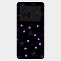 Floral Night Glass Case Cover For Vivo X80 5G