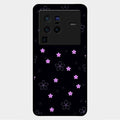 Floral Night Glass Case Cover For Vivo X80 Pro 5G