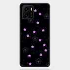 Floral Night Glass Case Cover For Vivo Y01