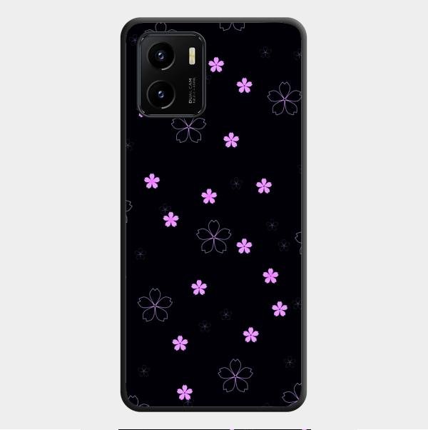 Floral Night Glass Case Cover For Vivo Y01