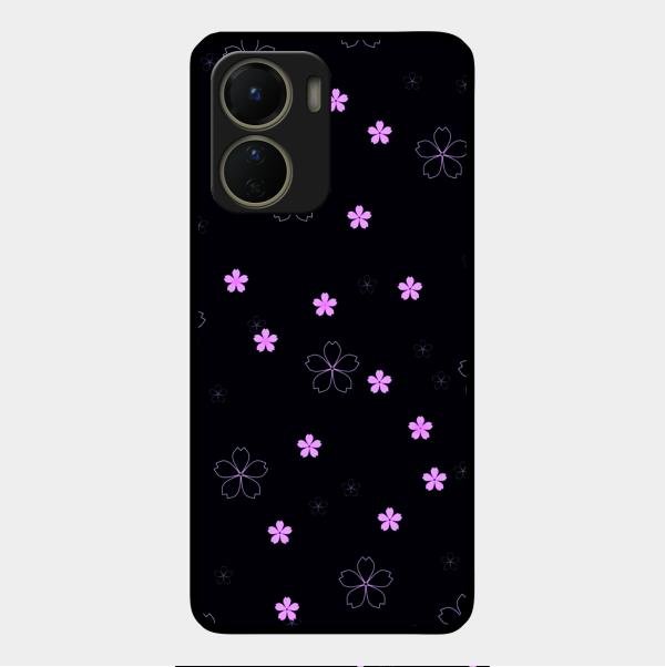 Floral Night Glass Case Cover For Vivo Y16