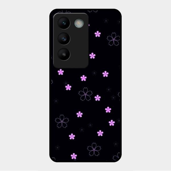 Floral Night Glass Case Cover For Vivo Y200E 5G