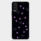Floral Night Glass Case Cover For Vivo Y20T