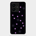 Floral Night Glass Case Cover For Vivo Y22