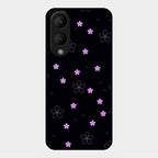 Floral Night Glass Case Cover For Vivo Y28 5G