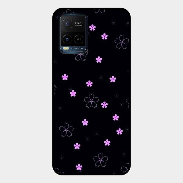 Floral Night Glass Case Cover For Vivo Y33T