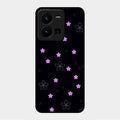 Floral Night Glass Case Cover For Vivo Y35