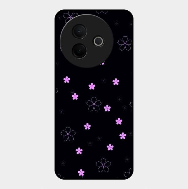 Floral Night Glass Case Cover For Vivo Y39 5G