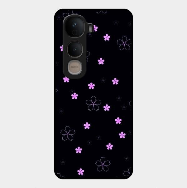 Floral Night Glass Case Cover For Vivo Y400 5G