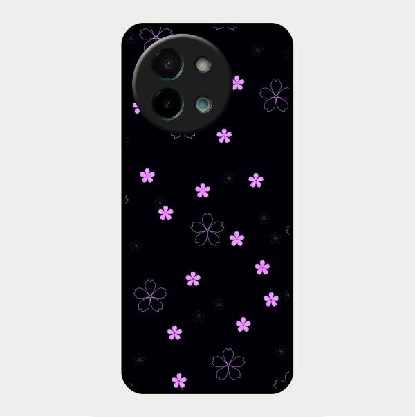 Floral Night Glass Case Cover For Vivo Y58 5G