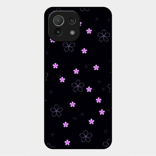 Floral Night Glass Case Cover For Xiaomi Mi 11 Lite