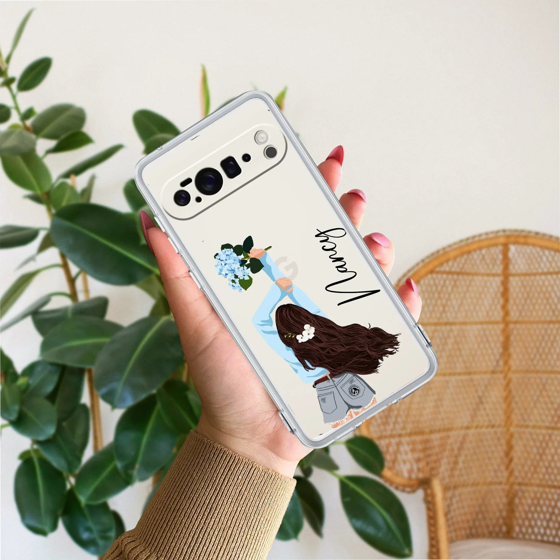 Flower Fusion Customize Transparent Silicon Case For Google Pixel 10 Pro XL