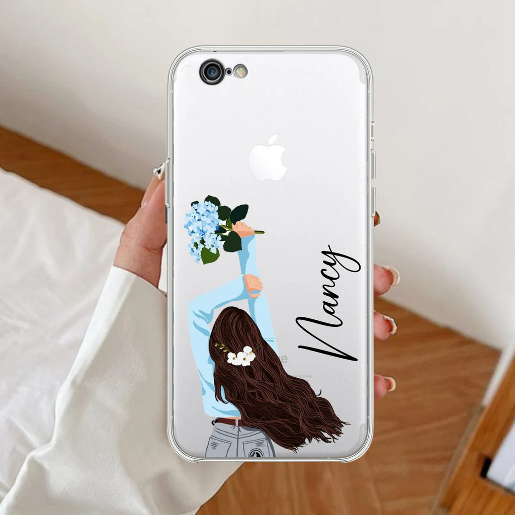 Flower Fusion Customize Anti Yellow Clear Case For iPhone 7 / iPhone 8 / iPhone Se 2020