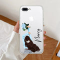 Flower Fusion Customize Transparent Silicon Case For iPhone 7 Plus / iPhone 8 Plus