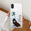 Flower Fusion Customize Transparent Silicon Case For iPhone Xs Max