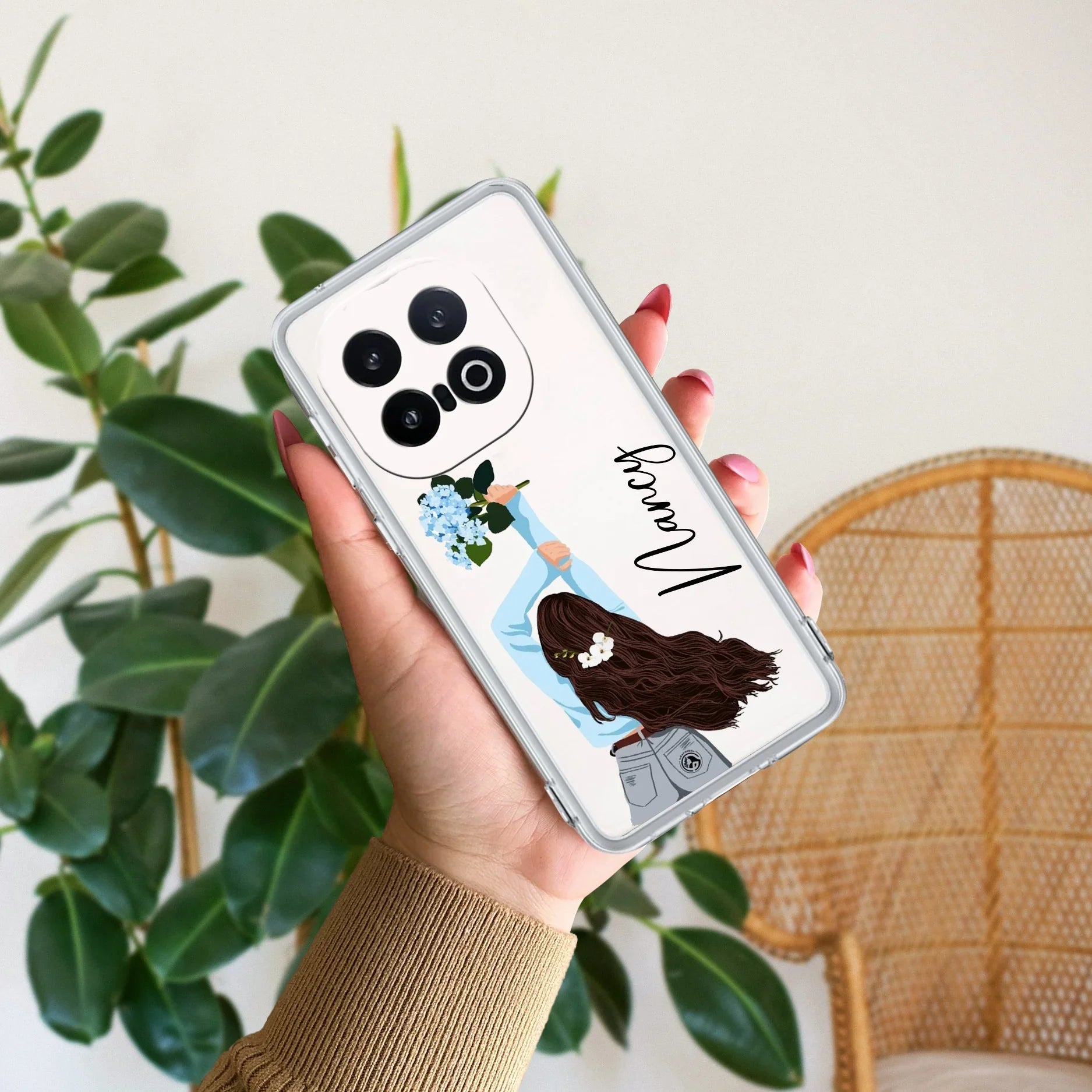 Flower Fusion Customize Transparent Silicon Case For iQOO 13 5G