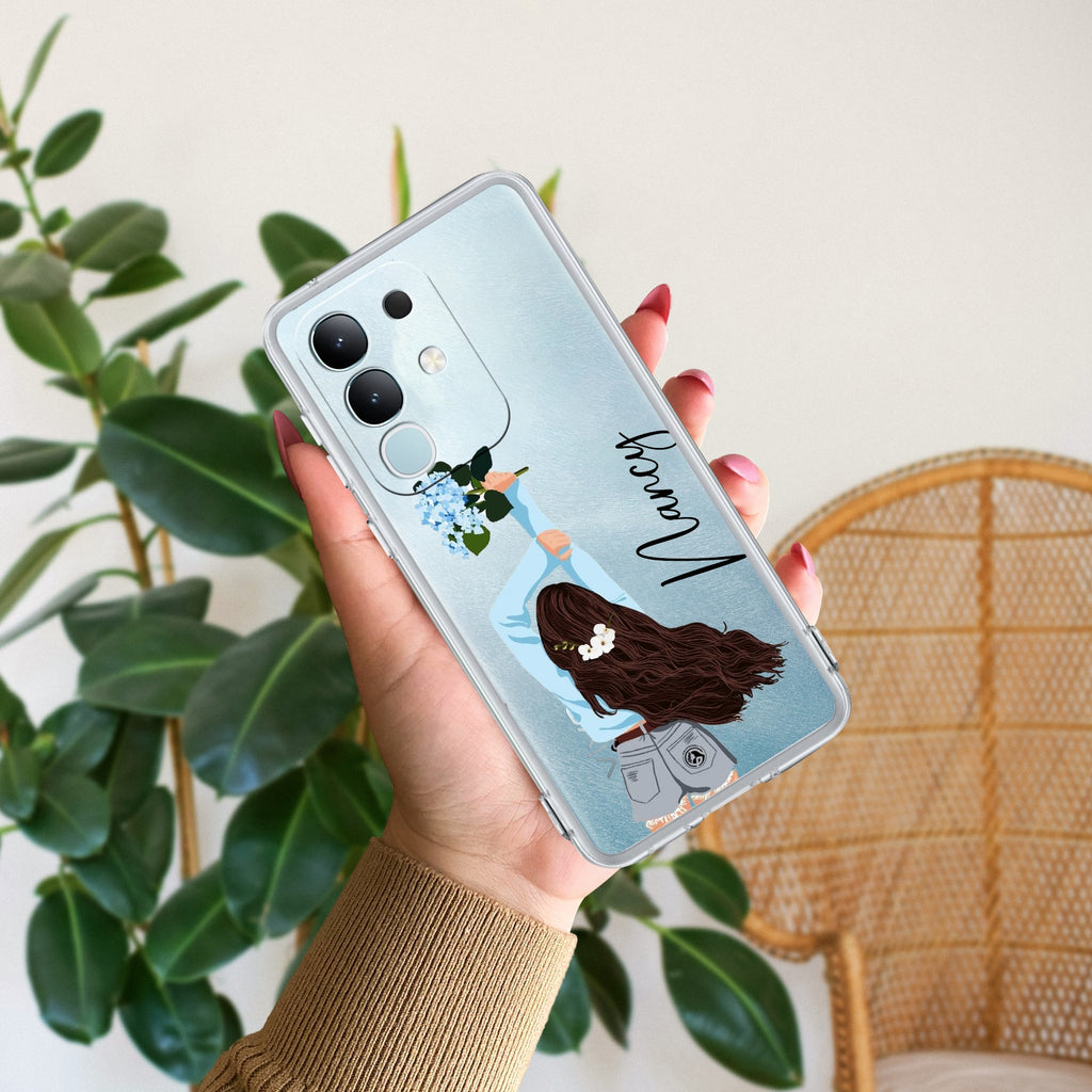 Flower Fusion Customize Transparent Silicon Case For iQOO Z10x 5G