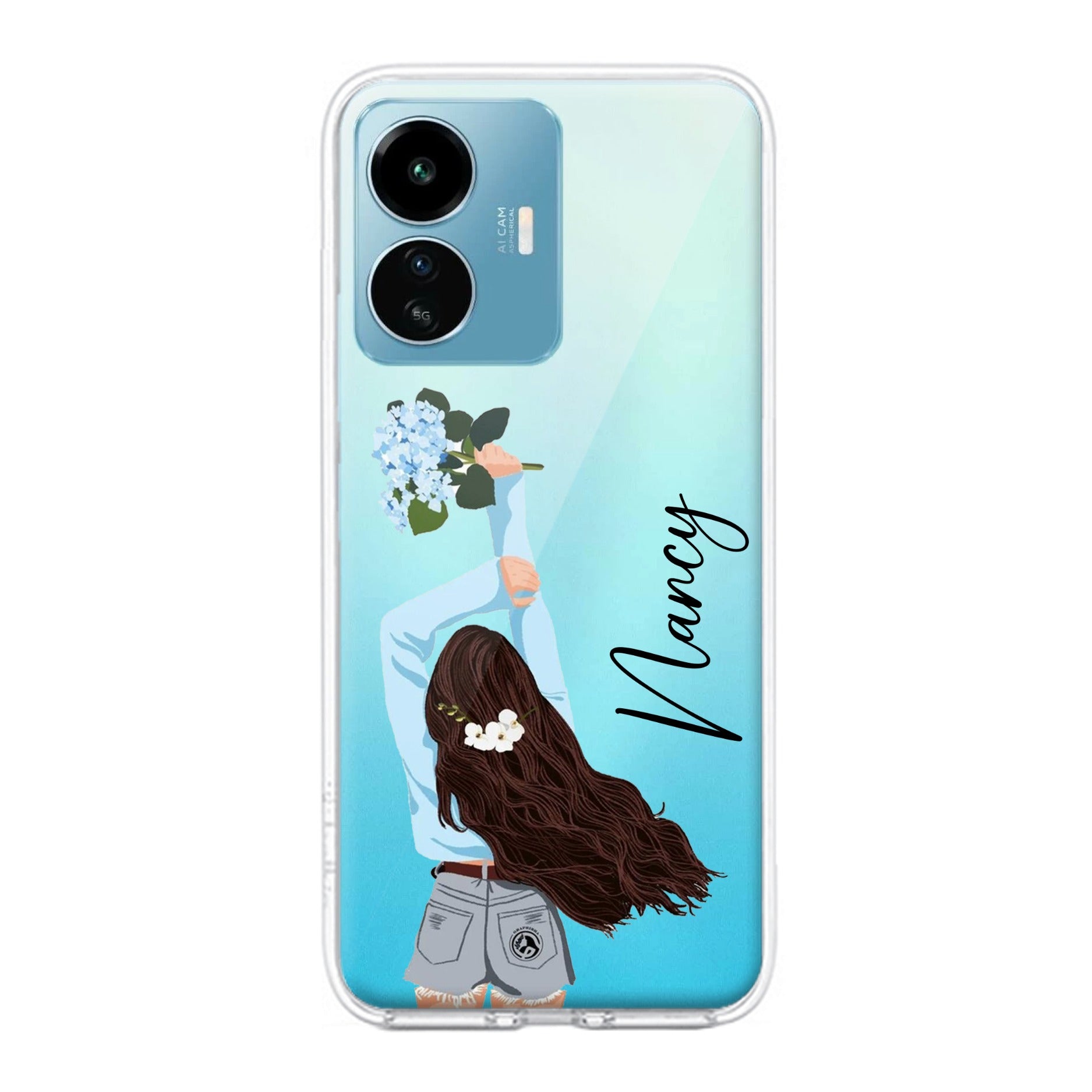 Flower Fusion Customize Transparent Silicon Case For iQOO Z6 Lite 5G