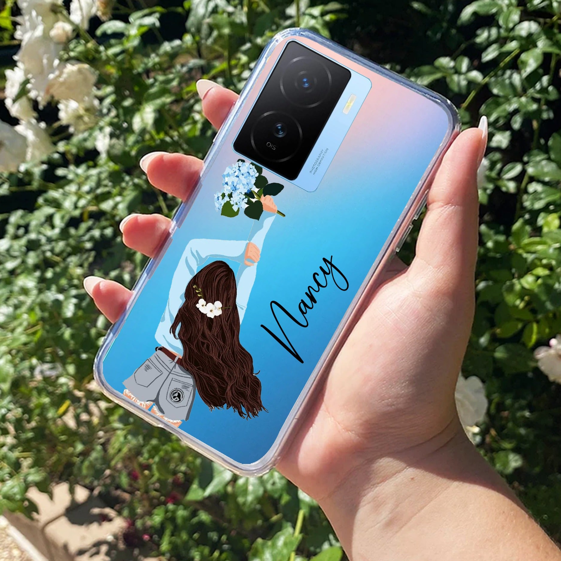 Flower Fusion Customize Transparent Silicon Case For iQOO Z7s 5G