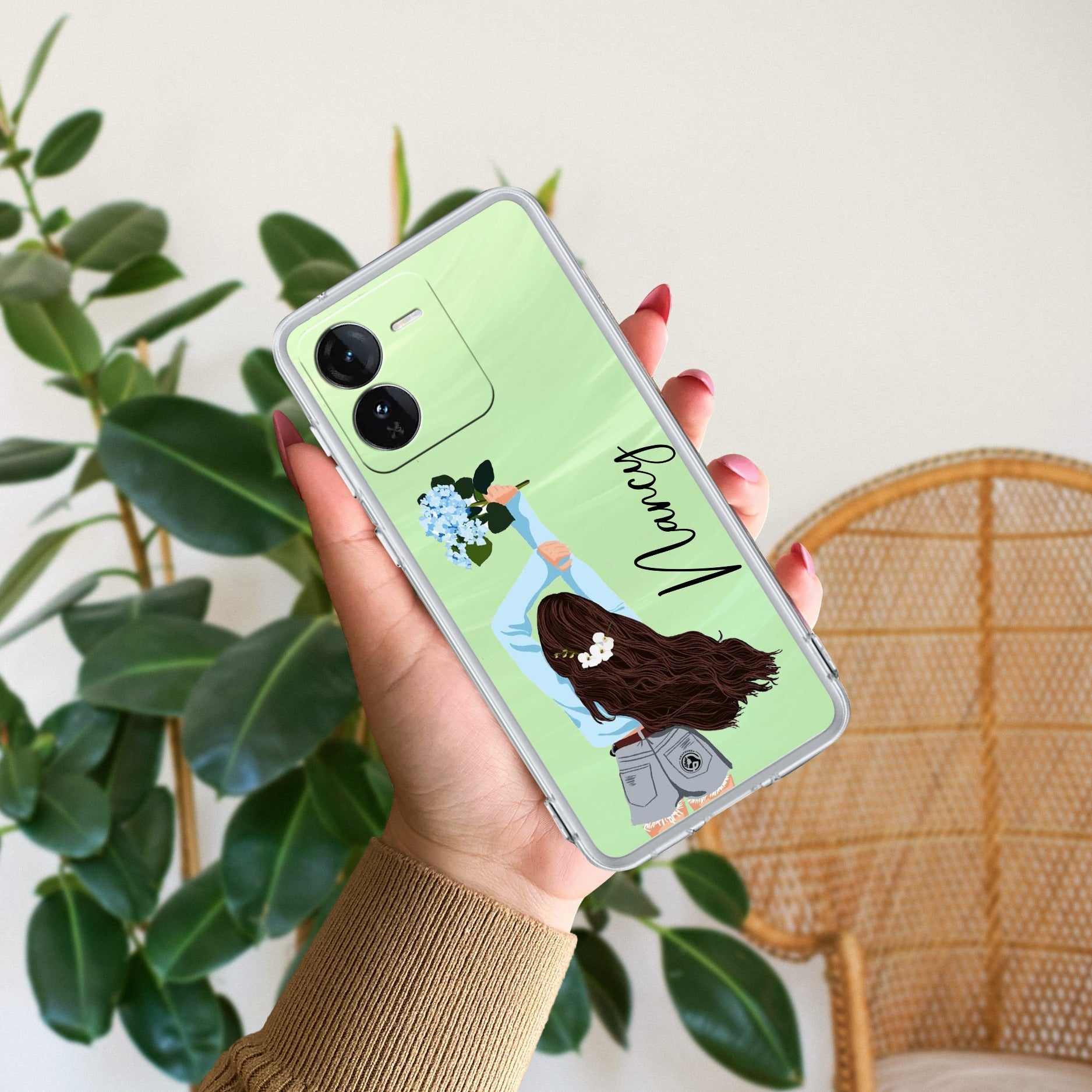 Flower Fusion Customize Transparent Silicon Case For iQOO Z9 5G