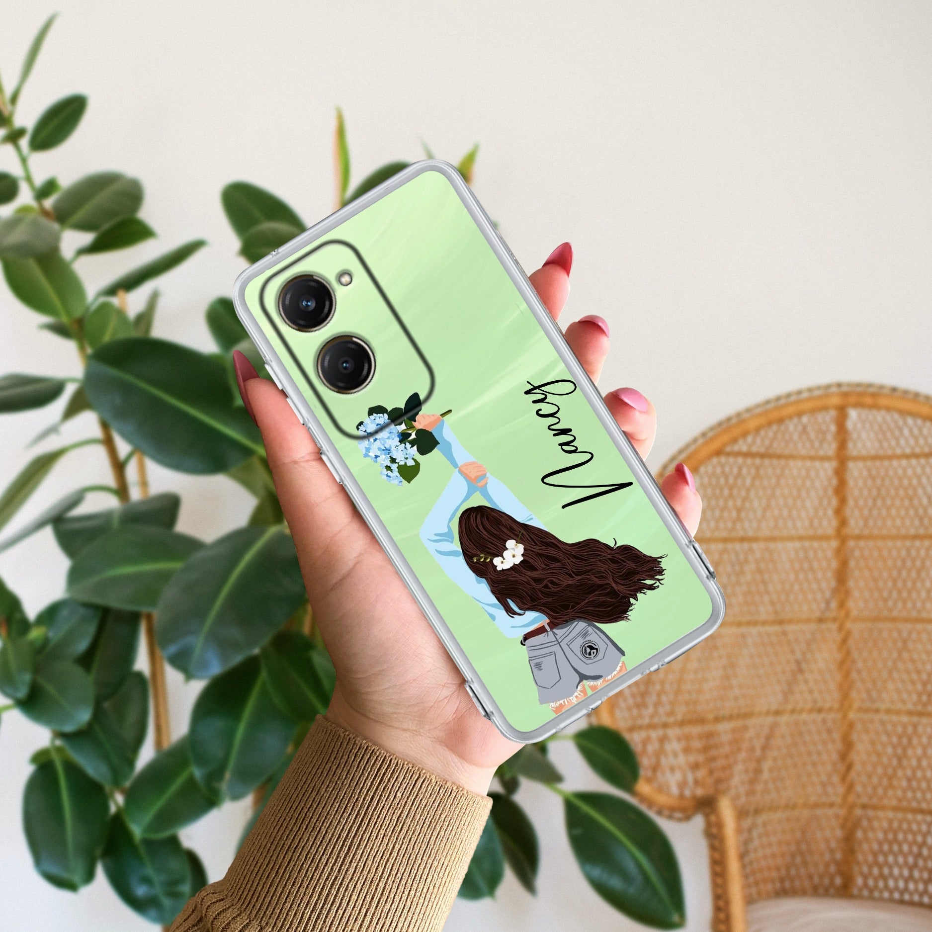 Flower Fusion Customize Transparent Silicon Case For iQOO Z9 Lite 5G