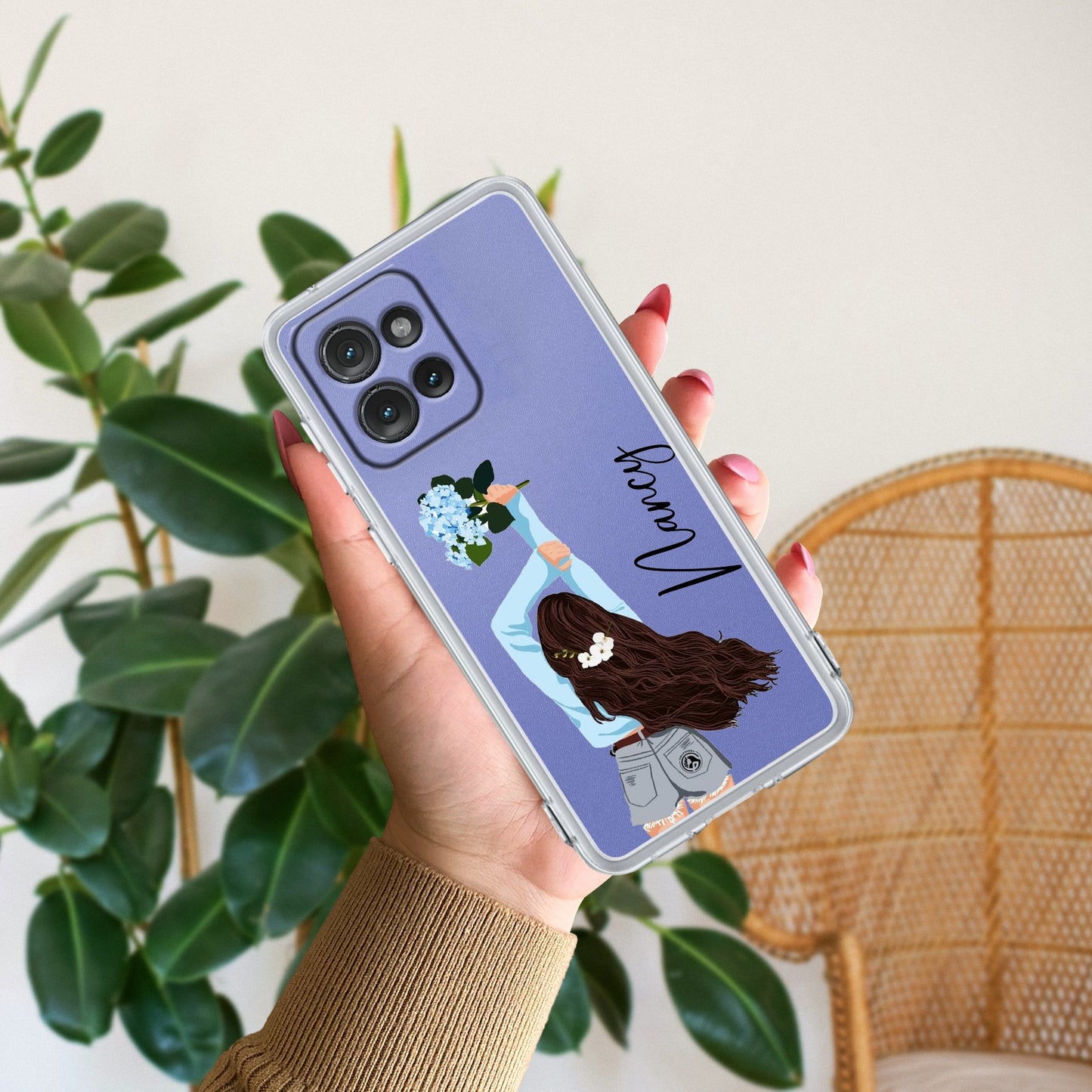 Flower Fusion Customize Transparent Silicon Case For Motorola